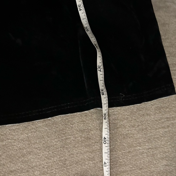 Pilcro Flocked velvet Black Denim Maxi Skirt - Picture 5 of 8